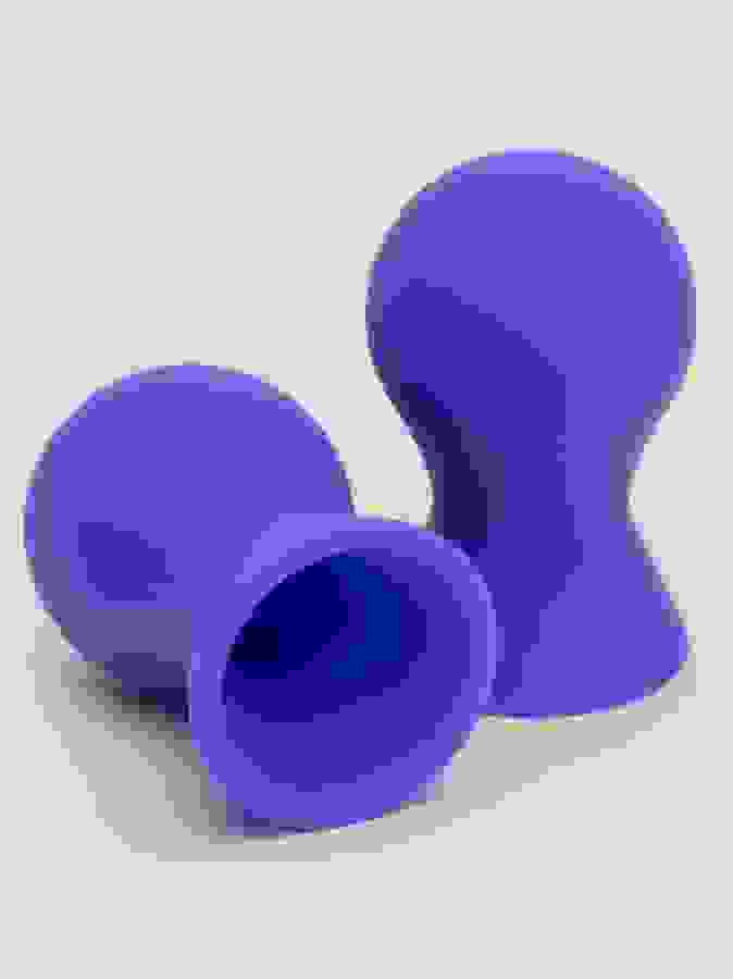 Lovehoney Perfect Pair Silicone Nipple Suckers, Purple, hi-res